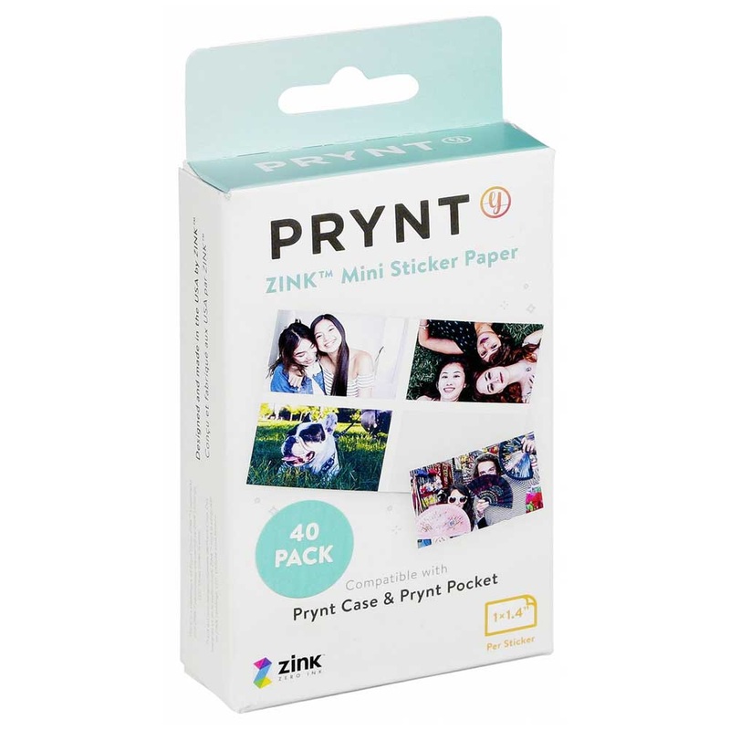 Prynt ZINK Mini Sticker Paper for iPhone Printer Prynt Case and Prynt Pocket 1×1.4″ – 40 Pack