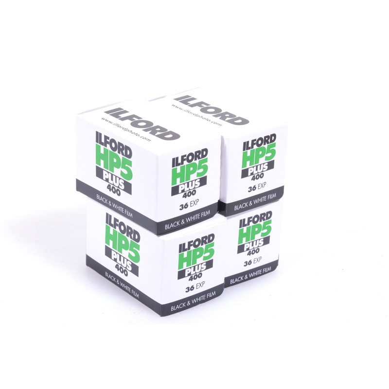 4X Rolls Ilford HP5 Plus 400ASA 135-36 B&W 35mm Film, Expires 05-10/2027