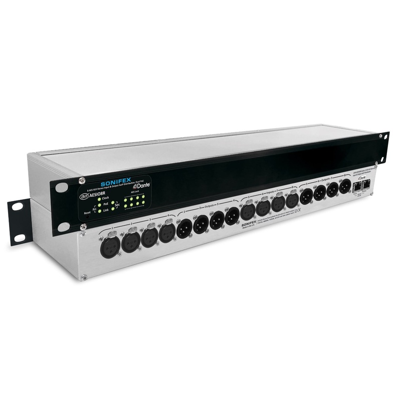 Sonifex AVN-AESIO8R 8 AES3 Input 8 AES3 Output Dual Dante Interface PoE