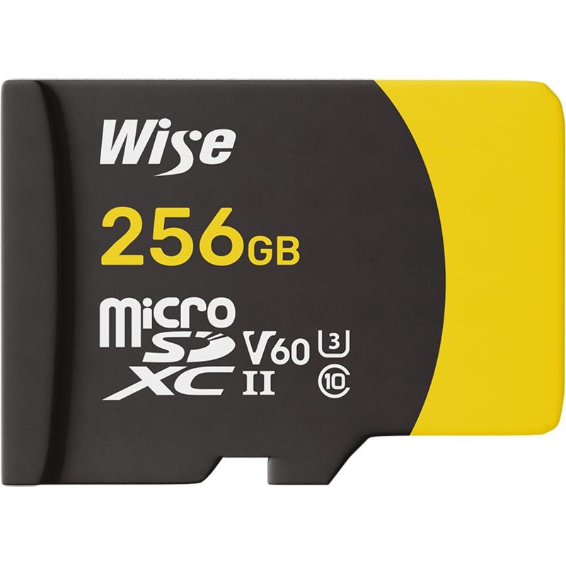 WISE Advanced mSD-S256 256GB microSDXC UHS-II V60 Memory Card – WISEMSDS256