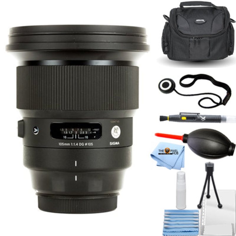 Sigma 105mm f/1.4 DG HSM Art Lens for Canon EF 259954 – 7PC Accessory Bundle