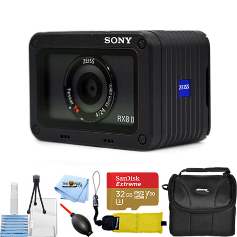 Sony Cyber-shot DSC-RX0 II Digital Camera DSC-RX0M2 – Action 32GB Bundle