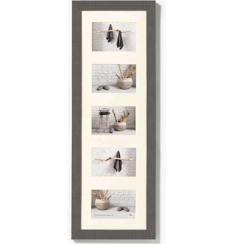 Walther Home Wooden Picture Frame – 28×9 inch – (Insert for 5x 6×4 inch) Grey