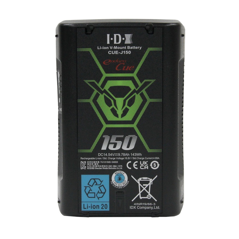 IDX EC-J150/2X 2x CUE-J150 Batteries 1x VL-2X Charger with 4 pin XLR DC Output (36W)