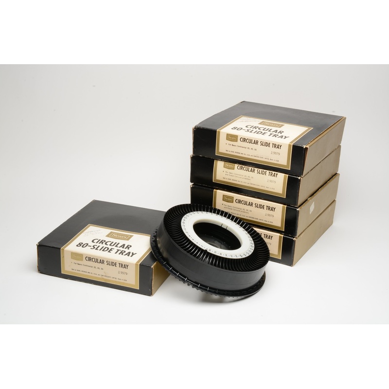5X Sears Rotary Carousel slide trays for Kodak Carousel or Sears Continental 35 / 45 / 55