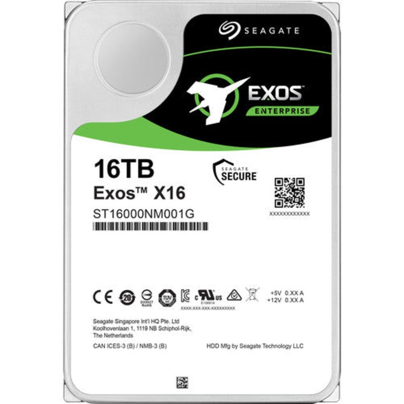 Seagate 16TB Exos X16 7200 rpm SATA III 3.5″ Internal HDD