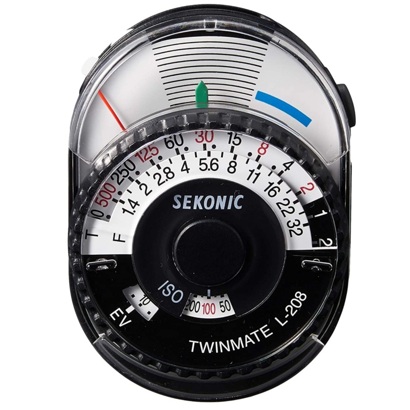 Sekonic Twinmate L-208 Compact Analogue Light Meter, Black