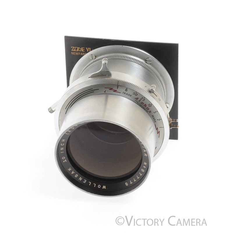 Wollensak Veritar10″ (254mm) f6 Soft Focus Lens in Alphax Shutter Zone VI Board [EXC+]