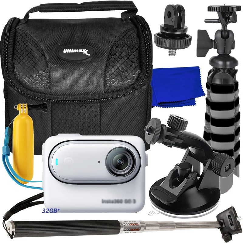 Insta360 GO 3 Action Camera (32GB) CINSABKA_GO305 – 8PC Accessory Bundle