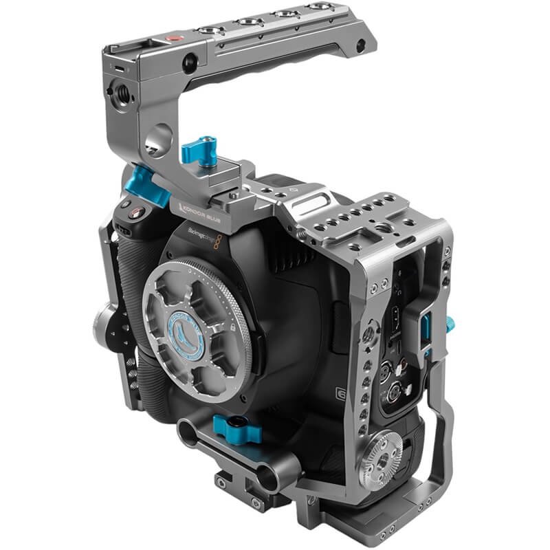 Kondor Blue Blackmagic Pocket 6K Pro and G2 Battery Grip Cage with Top Handle Space Gray – KONBMPCC6KPGPT