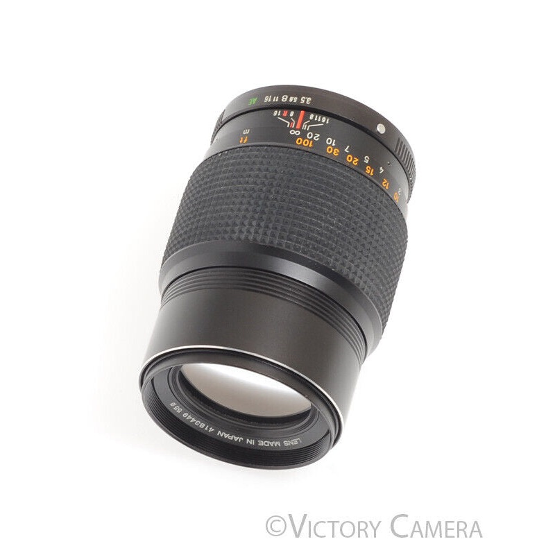 Konica Hexar AR 135mm f3.5 Manual Focus Lens w/ Hood -Bargain, Light Marks- [EXC-]