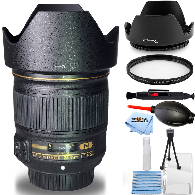 Nikon AF-S NIKKOR 28mm f/1.8G Lens 2203 – 7 Piece Accessory Bundle