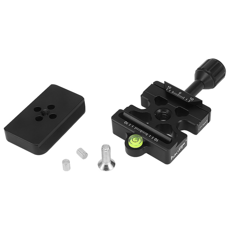 Haoge CP-MAS Quick Release Clamp with RC4 / 400PL Base Adapter Convertor for Manfrotto RC4 System to Arca-Swiss Compatible, Fit 400PL / 405 / 410 / RC4