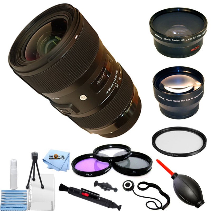 Sigma 18-35mm f/1.8 DC HSM Art Lens for Nikon 210-306 – Filter Kit Bundle