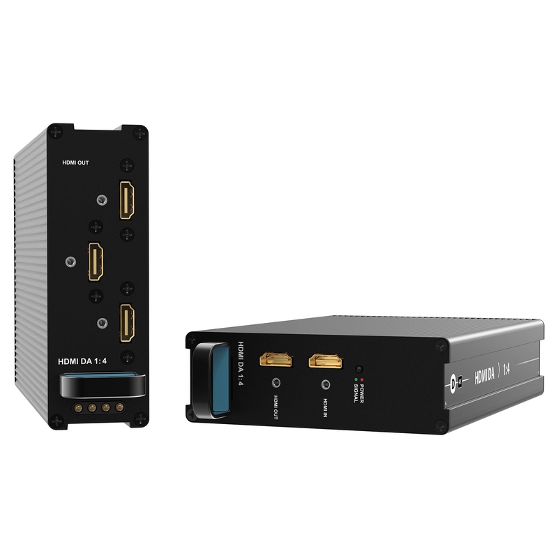 Theatrixx xVision Reversible 4K 1:4 HDMI2.0 Video Distribution Amplifier – XVVRM-HDMIDA4