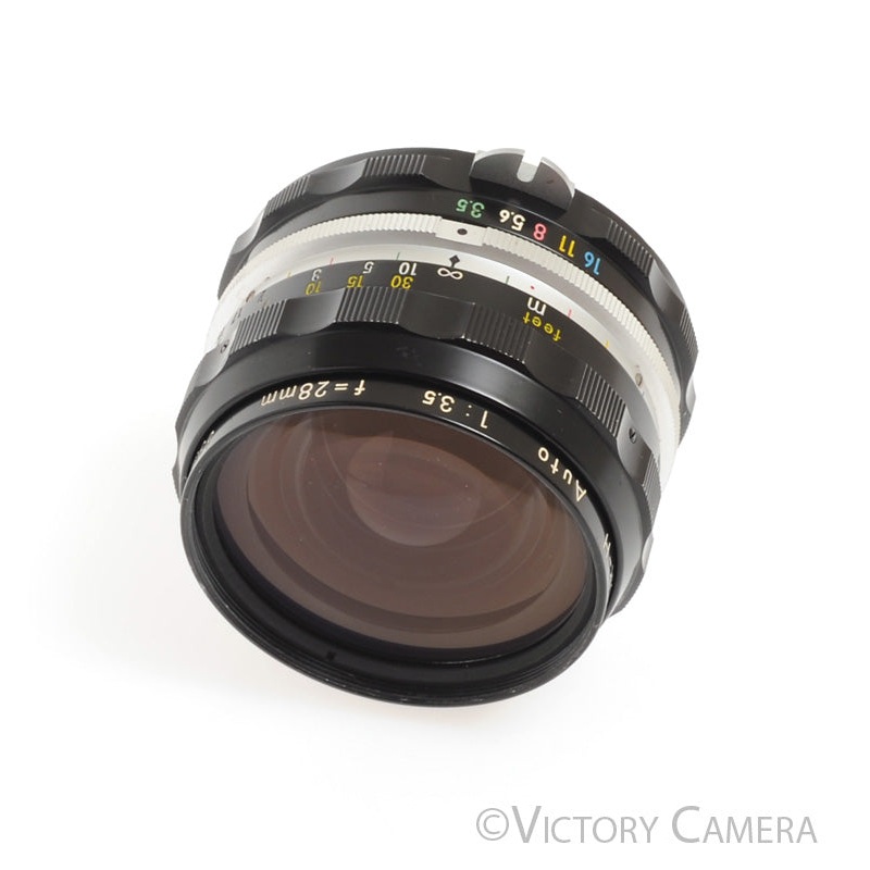 Nikon Nikkor-H 28mm f3.5 Non-AI Manual Focus Wide Angle Lens -Clean in Bubble- [EXC+]