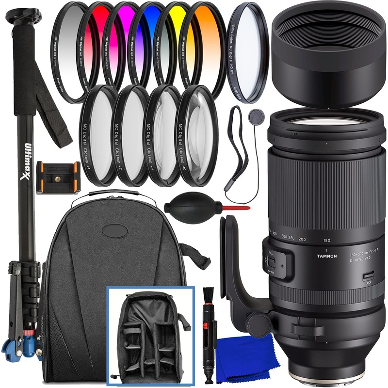 Tamron 150-500mm f/5-6.7 Di III VXD Lens for FUJIFILM X – 10PC Accessory Bundle