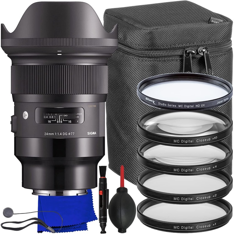 Sigma 24mm f/1.4 DG HSM Art Lens for Nikon F 401306 – 6PC Accessory Bundle