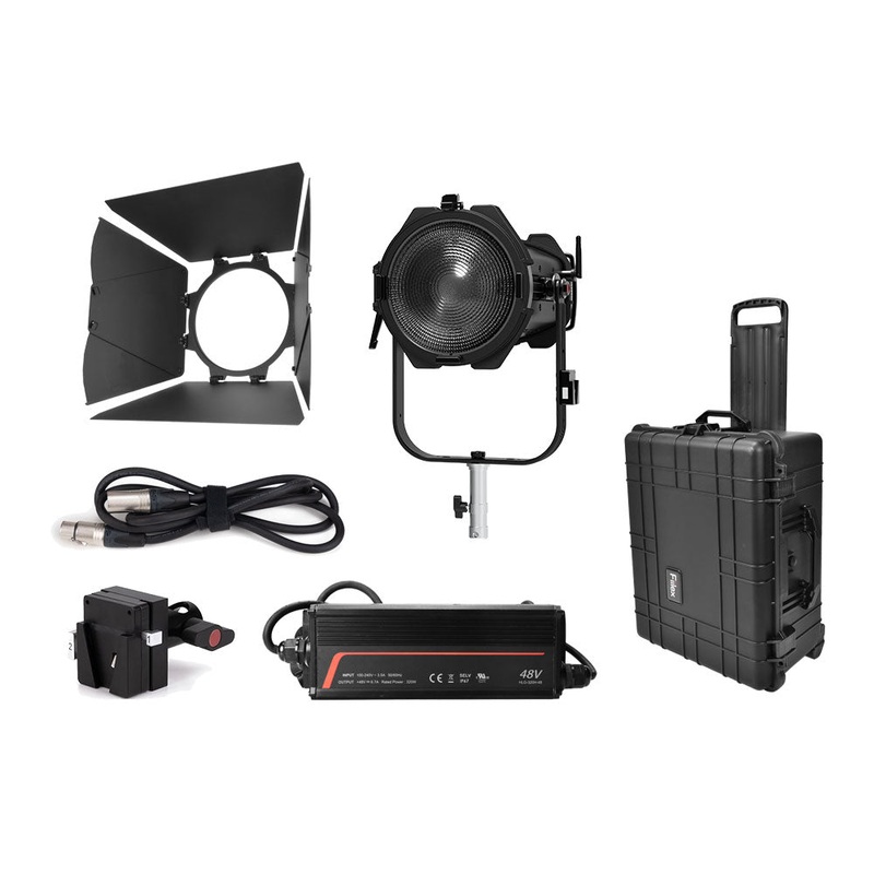 FIILEX Q8 COLOR-LR H1 Kit Cinematic LED Fresnel Light – FLXQ8CLRLR-H1-KIT