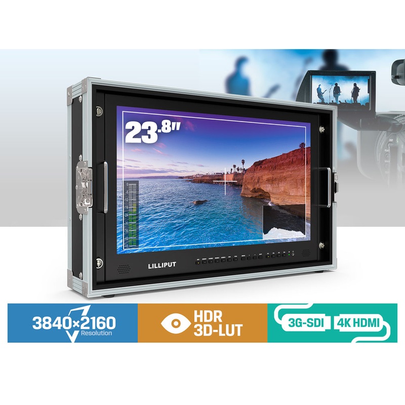 Lilliput BM230-4KS 23.8-inch 4K Broadcast Monitor with Case