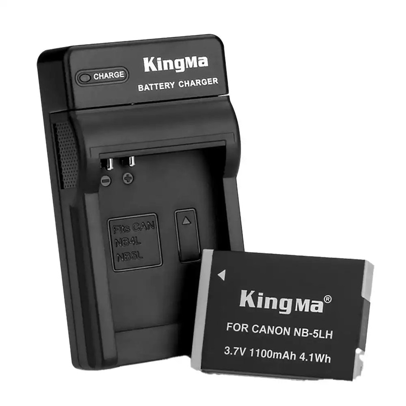 KingMa NB-5LH & NB-5L Set | Canon | 1100mAh Battery | Single Charger | LED