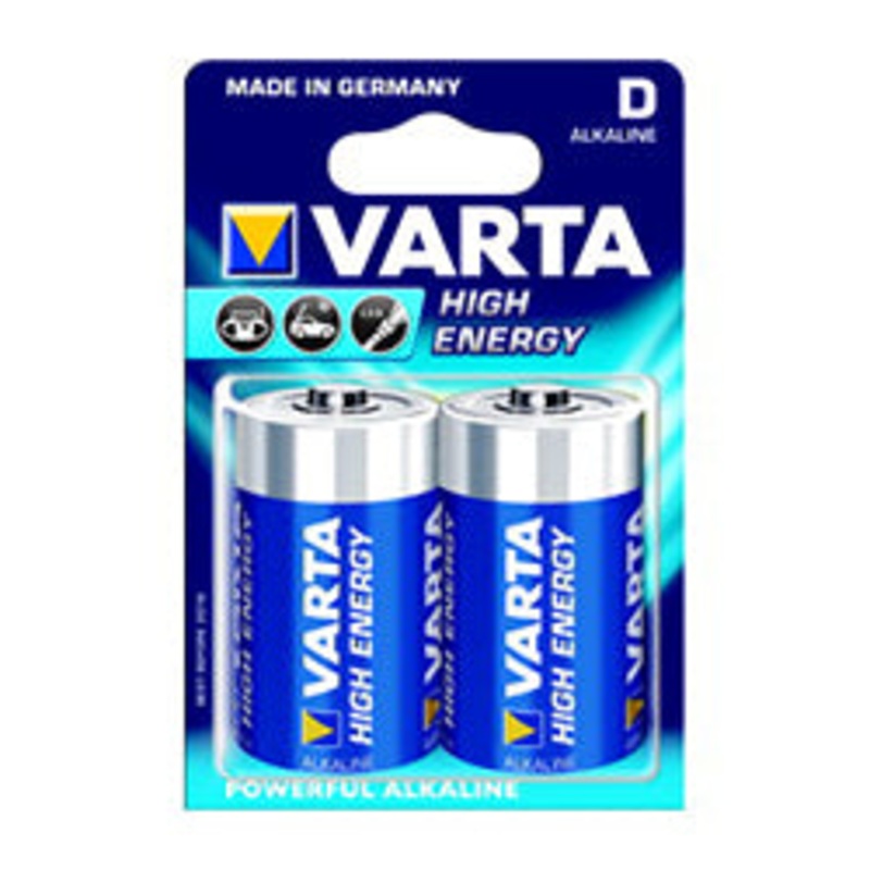 PRO VARTA BATTERY D-CELL HIGH ENERGY 2-PACK