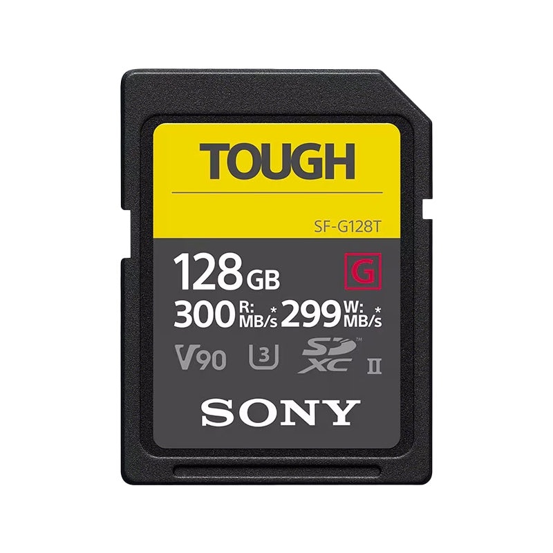 Sony 128GB SF-G Tough UHS-II SDXC Memory Card – 300MB/s UHS-II V90 8K