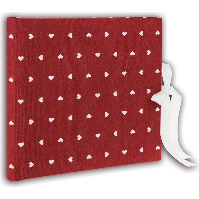 ZEP Deluxe Red Love Heart Traditional Photo Album – 30 Pages