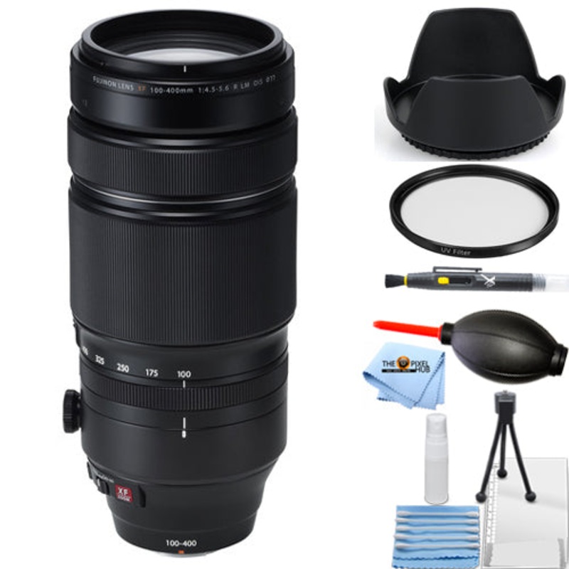 Fujifilm XF 100-400mm f/4.5-5.6 R LM OIS WR Lens – 7PC Accessory Bundle