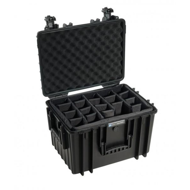 B&W International Type 5500 Hard Case Black with Dividers