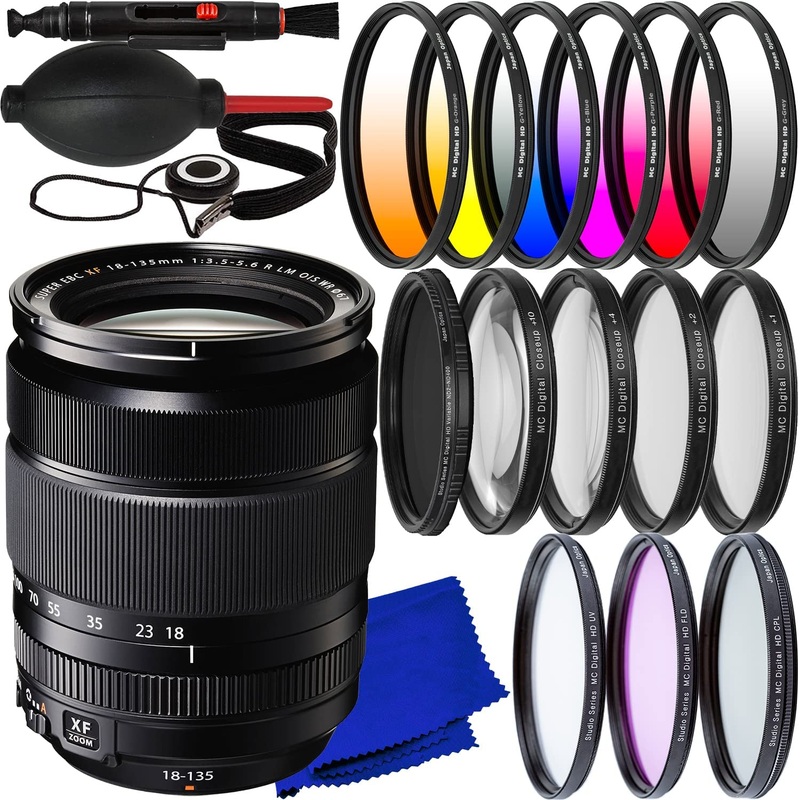 Fujifilm XF 18-135mm f/3.5-5.6 R LM OIS WR Lens 16432853 – 18PC Accessory Bundle