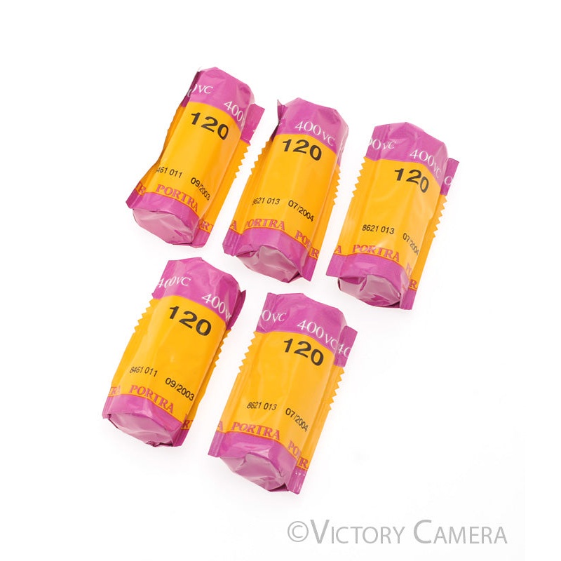 5x Portra 400VC Medium Format 120 Film -Exp. 2003-2004- [AS-IS]