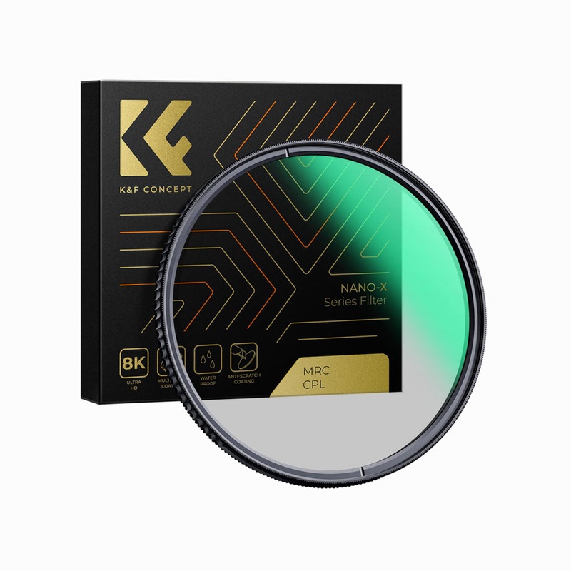 K&F Concept 52mm CPL Filter 28 Layer Super Slim Circular Polarizing Filter Multi-coated Polarized MRC Filter Nano-Xcel Series-KF01.993V1