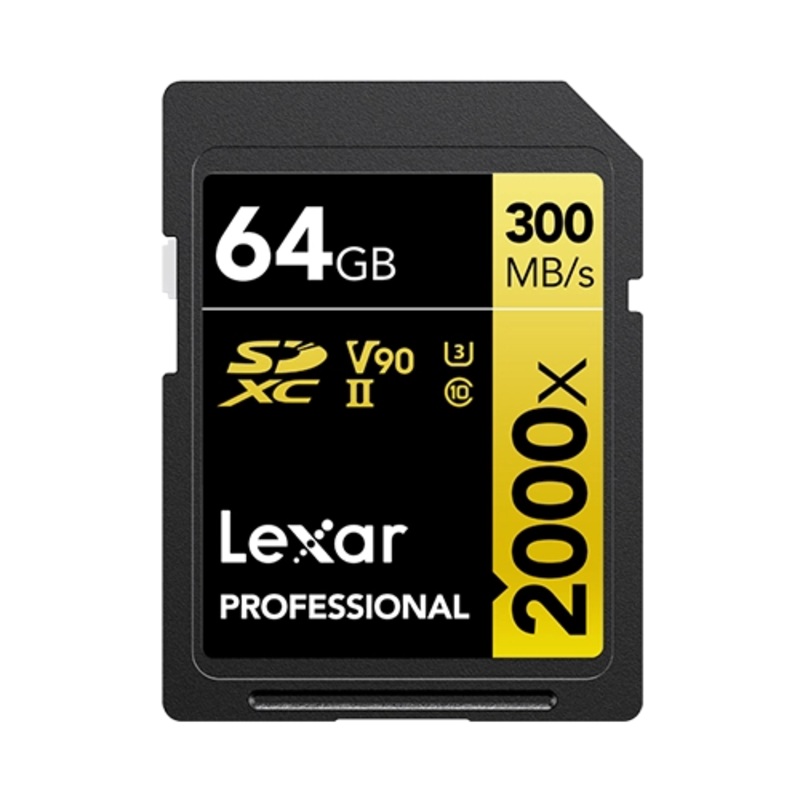 Lexar Professional 2000x SDHC/SDXC UHS-II Card GOLD Series – 64gb