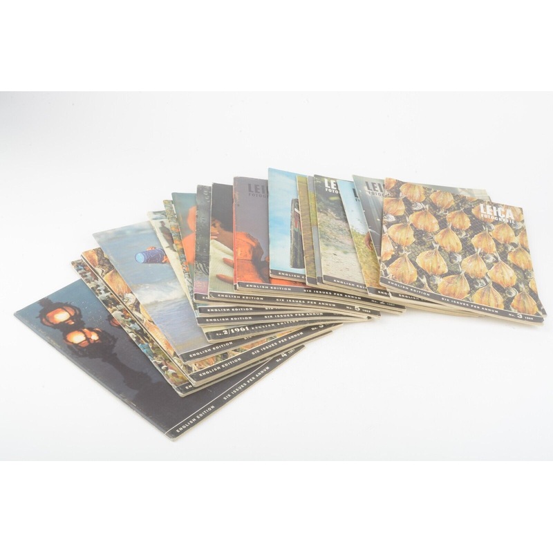 19x Leica Fotografie 1960s Issues Magazines, Clean and Complete