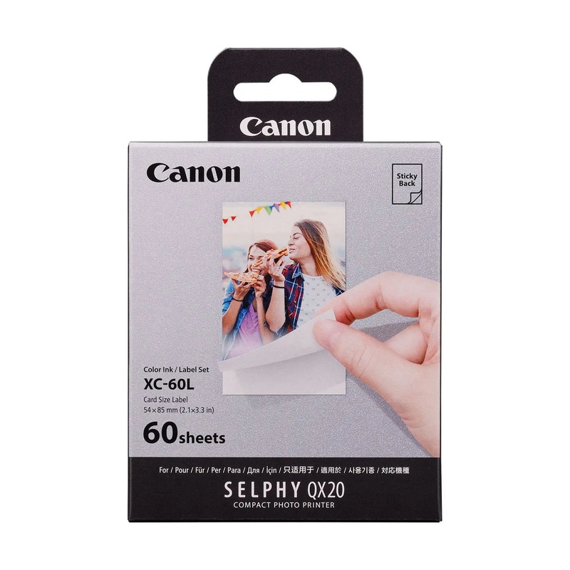 Canon XC-60L Ink & Paper Pack for SELPHY QX20 – 60 Prints