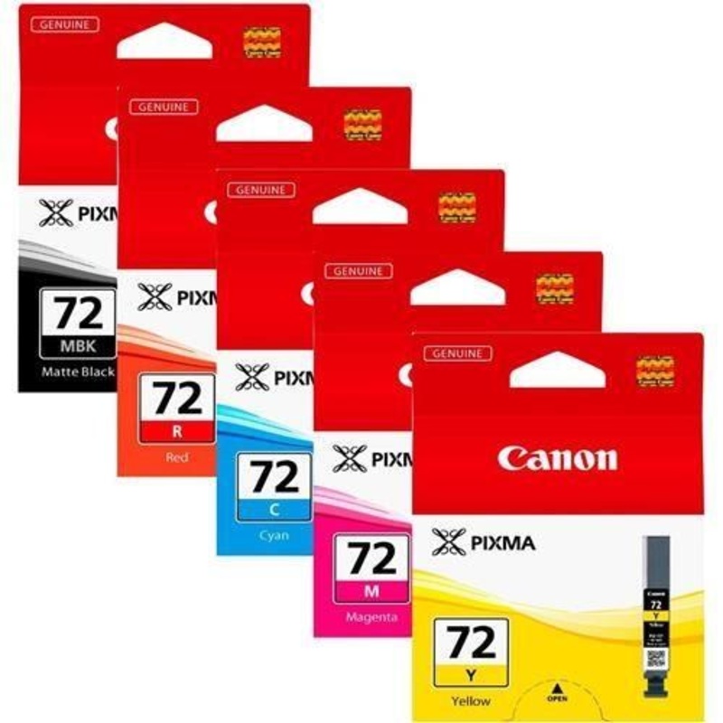 Canon PGI-72 MBK/C/M/Y/R Multipack – 5-pack – yellow, cyan, magenta, red, matte black – original – ink tank