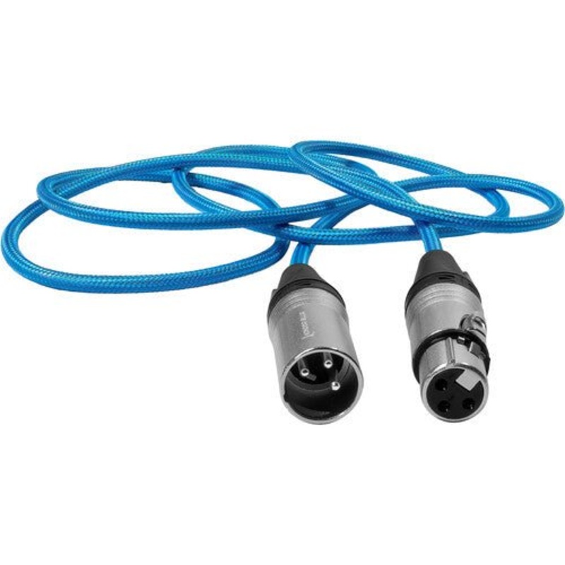 Kondor Blue 3-Pin XLR Male to 3-Pin XLR Female Audio Cable (5)