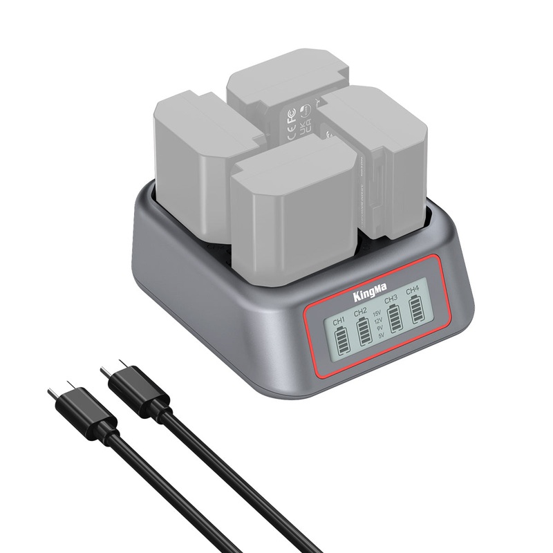 4-Slot Fast Charger for Sony NP-FZ100 Battery