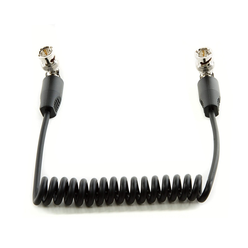 Cble en spirale 10″ d’antenne SDI BNC avec connecteurs 90 degrs SH10BN