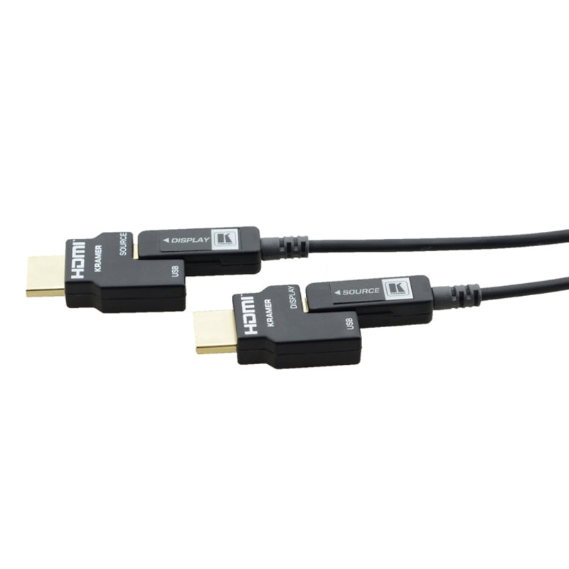 Kramer CLS-AOCH/60 Active Optical 4K Pluggable HDMI Cable Low Smoke & Halogen Free CLS-AOCH/60-33Active Optical 4K Pluggable HDMI Cable  LSHF33’10.00m4K@60Hz (4:4:4)