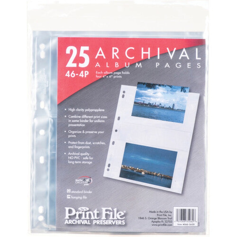 PRINTFILE 4×6 PRINT SLEEVES 46-4P