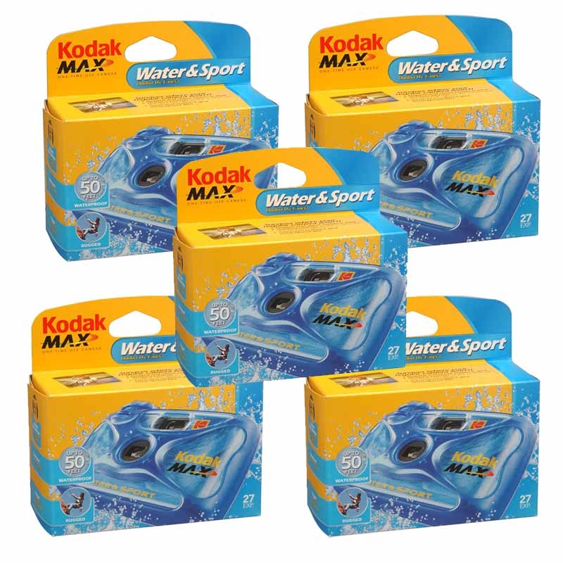 Kodak Ultra Sport Underwater 15M SUC Single Use Disposable Camera 27 Exp – 5 pack
