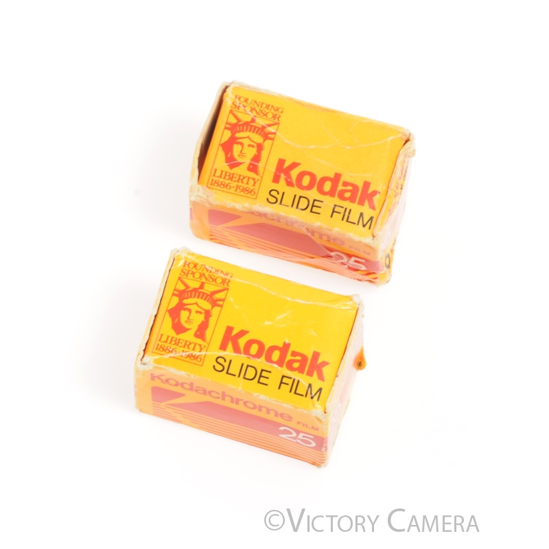 2x Kodak Kodachrome 25 (36 exposures.) Slide Film -Expired 1988- [AS-IS]