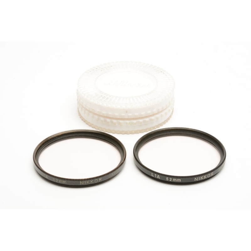 2X Nikon L1A 52mm skylight filters in jewel cases, nice & clean