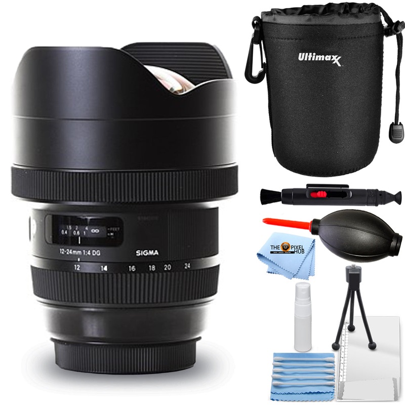 Sigma 12-24mm f/4 DG HSM Art Lens for Nikon F 205955 – Lens Pouch Bundle