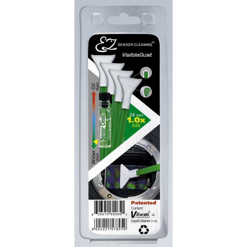 Visible Dust 1.0x Sensor Cleaning Kit (Sensor Clean Solution and 4 Green Swabs)
