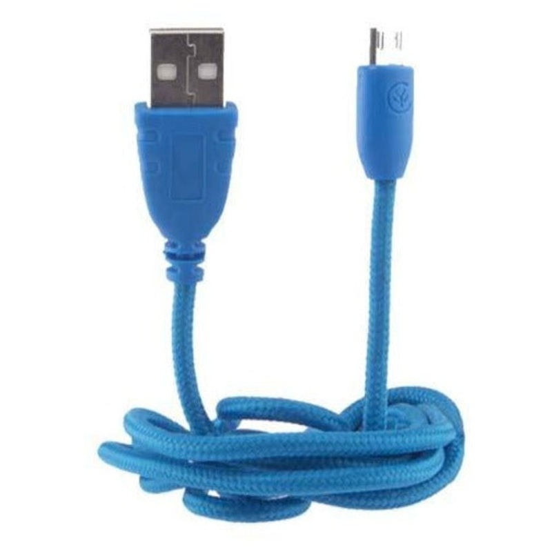 Urbanz Braided Cord 1M Micro USB Cable – Blue