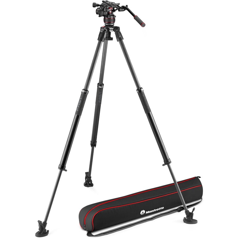 Manfrotto Nitrotech 612 with 635 Fast Single Leg Carbon Fibre Tripod – MVK612SNGFC
