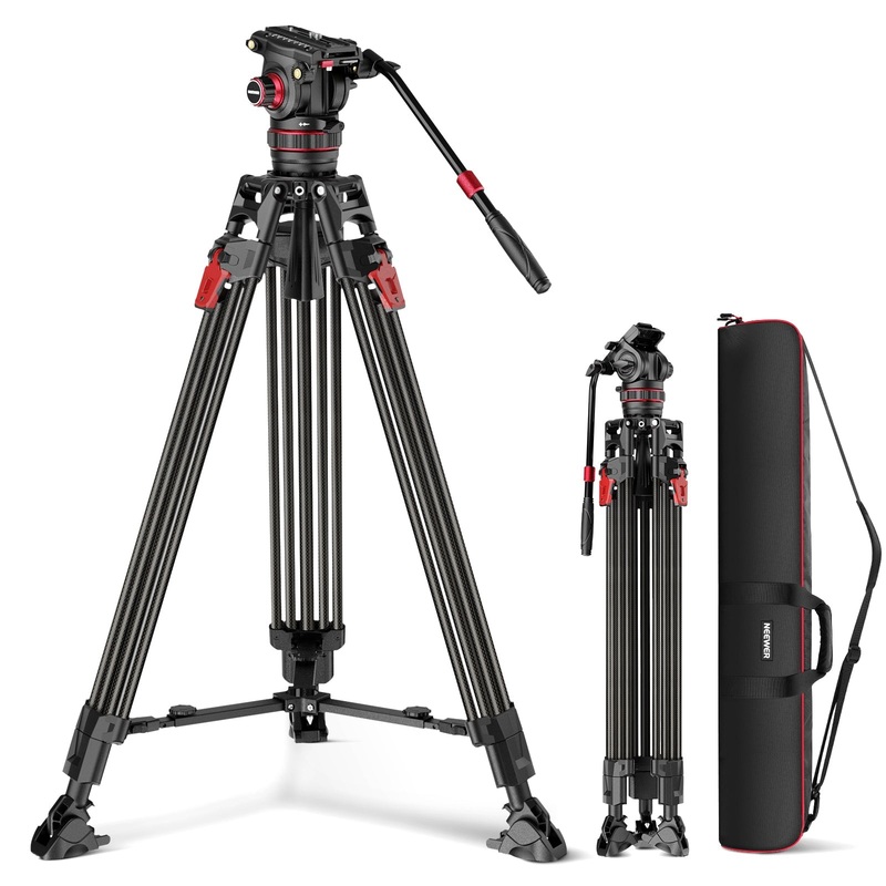 NEEWER LL37 78″ Carbon Fiber Video Tripod